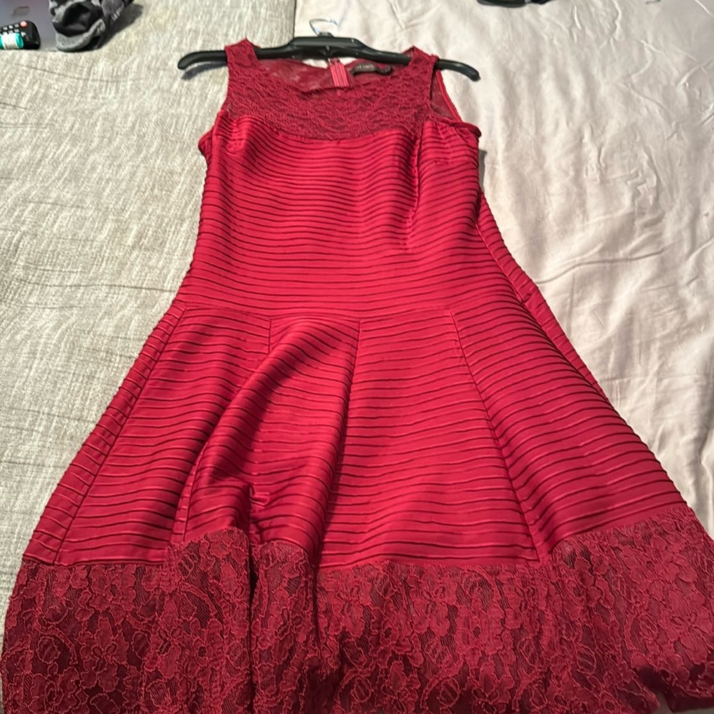 Red party dress